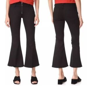 Frame Denim Le Crop Bell Jeans Black Flare 29